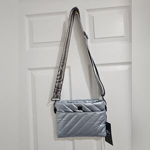 Think Royln Quilted Crossbody Bag – Pearl Ice Blue – NWT